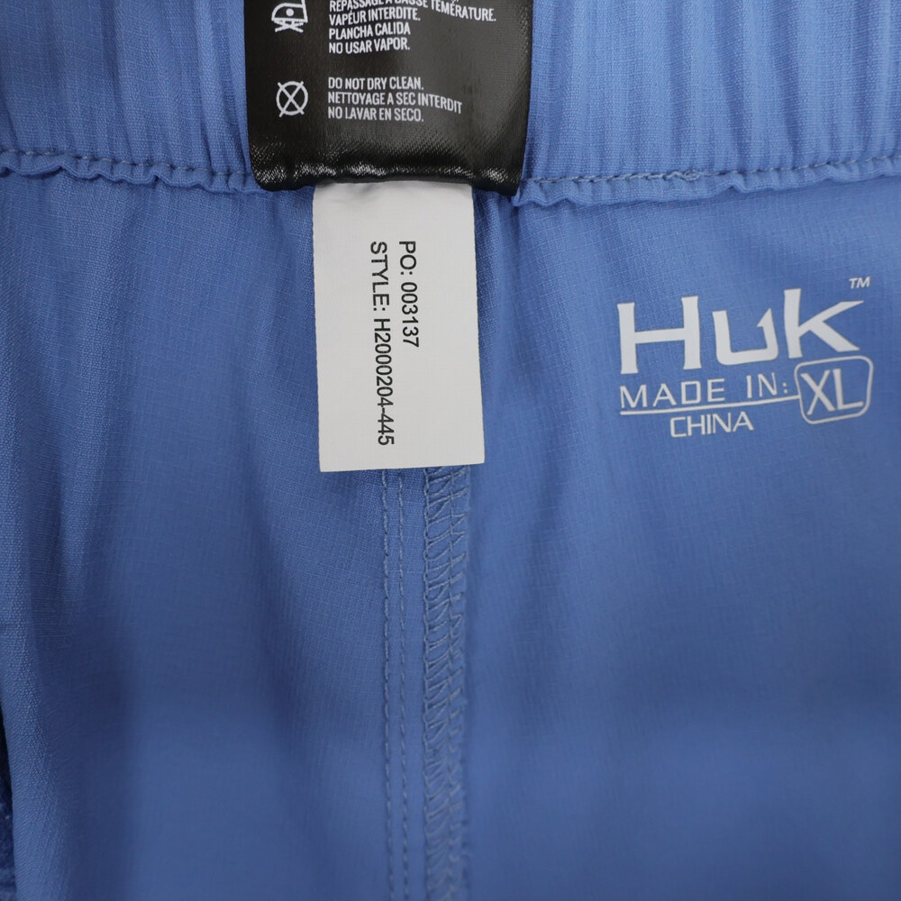 Huk Creekbed Cargo Shorts Mens XL Blue Elastic Waist Belted Outdoor Fishing - Picture 7 of 7